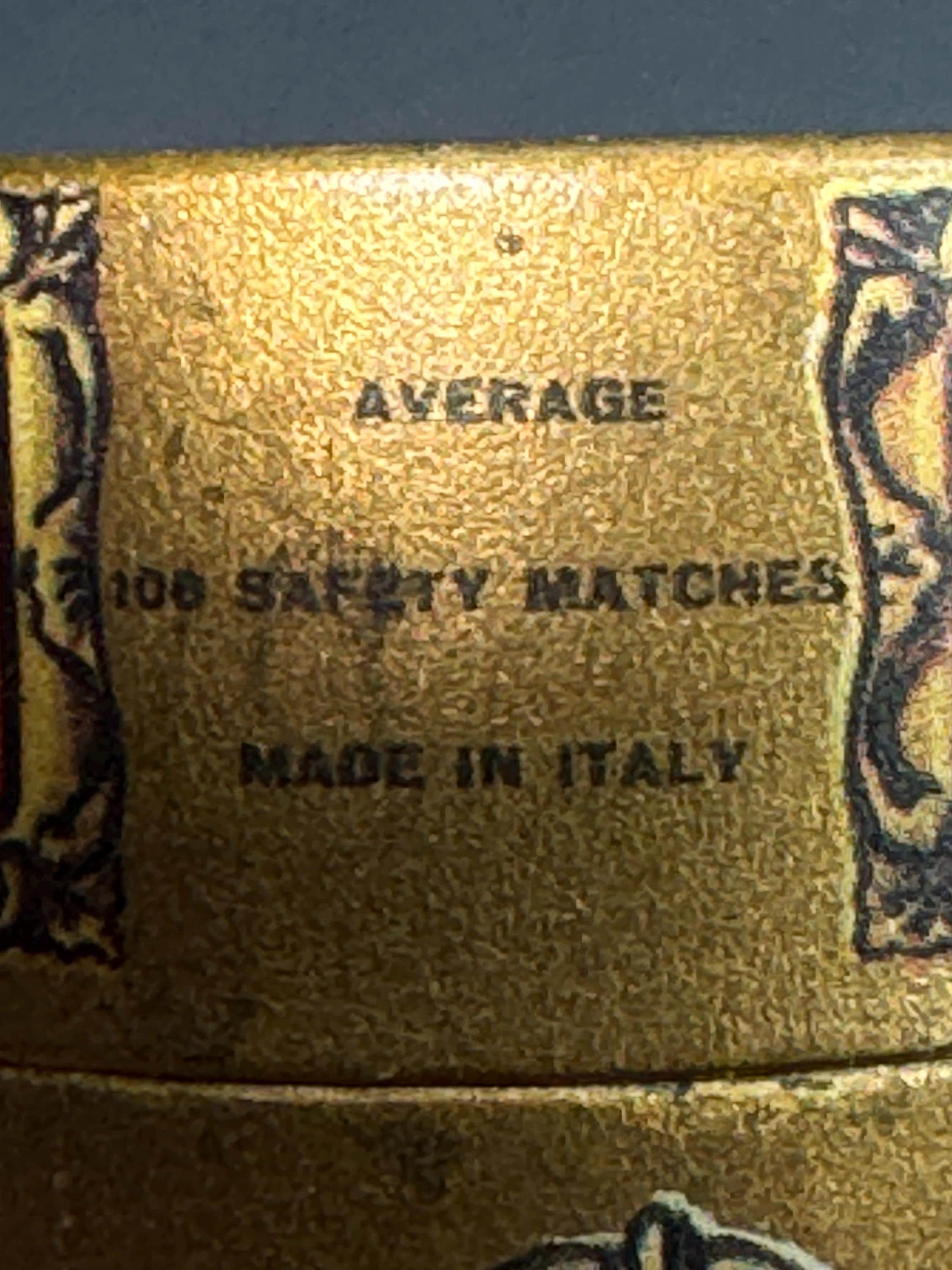 Vintage Italian Matchbox Container – Xviiith Century Design - Etsy