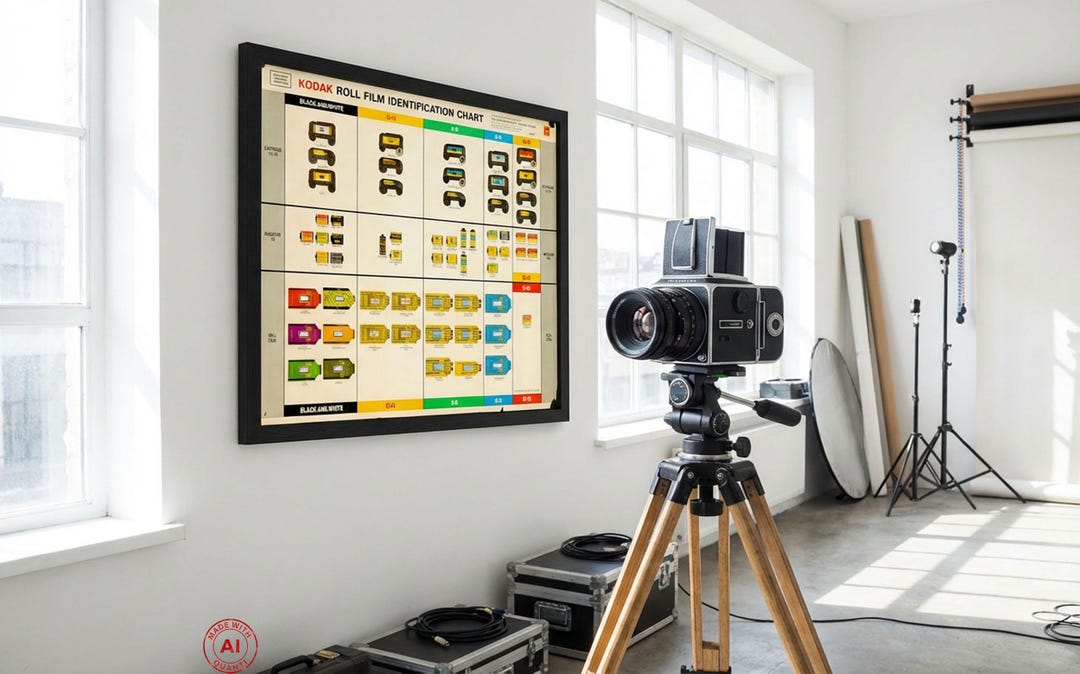 Kodak Layout Chart.pdf Vintage KODAK Poster, Roll Film Identifikation Chart - Etsy
