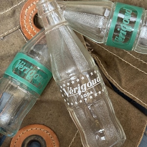Vintage franska läskflaskor – Vérigoud Soda (set om 2, blandade)