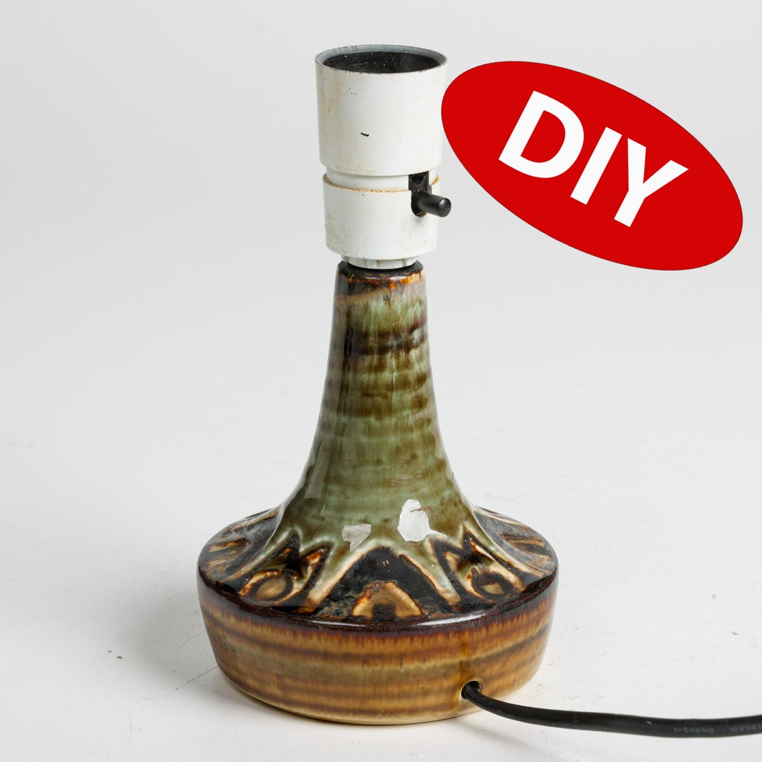 Wikholm Rome Lamp Vintage Søholm Ceramic Lamp, Danish Table Lamp, Sold as a DIY Project ...