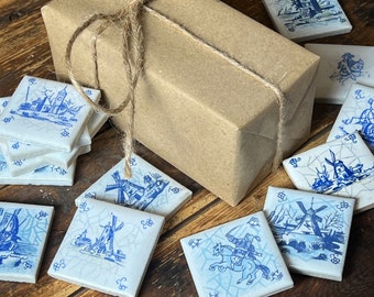 Hollandse tegel driessen cioccolato Delft piastrelle in ceramica vintage 1950 Danimarca