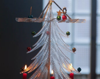 Vintage Christmas Tree Mobile, Made in West Germany, 1950s New Old Stock