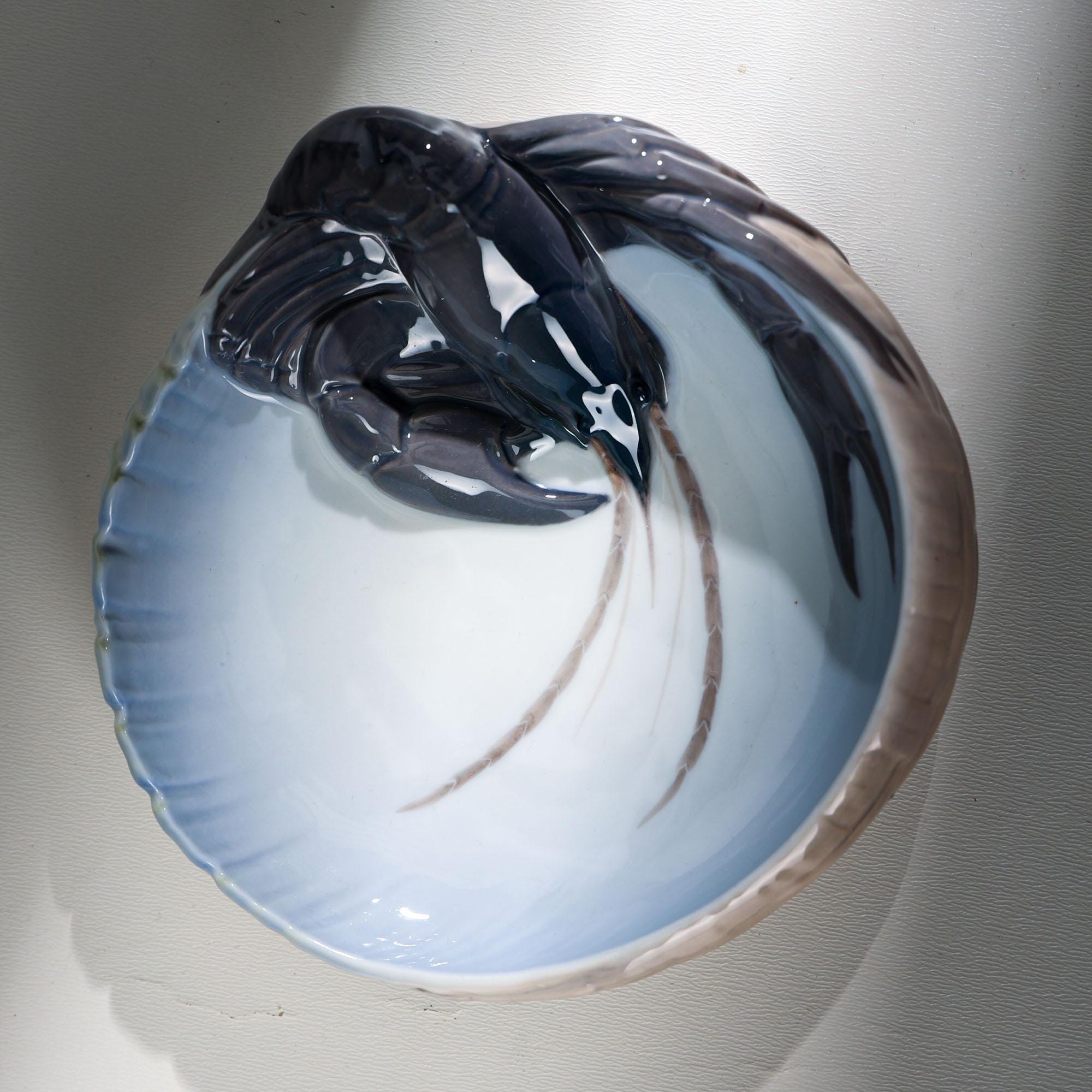 ロイヤルコペンハーゲン「ロブスターボウル」1960年代　ヨルゲン・バルスロフ ヴィンテージ ロイヤル コペンハーゲン 磁器ボウル ロブスター付き