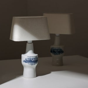Royal Copenhagen, Fog & Mørup, Porcelain Table lamp, from the end of the 1960s