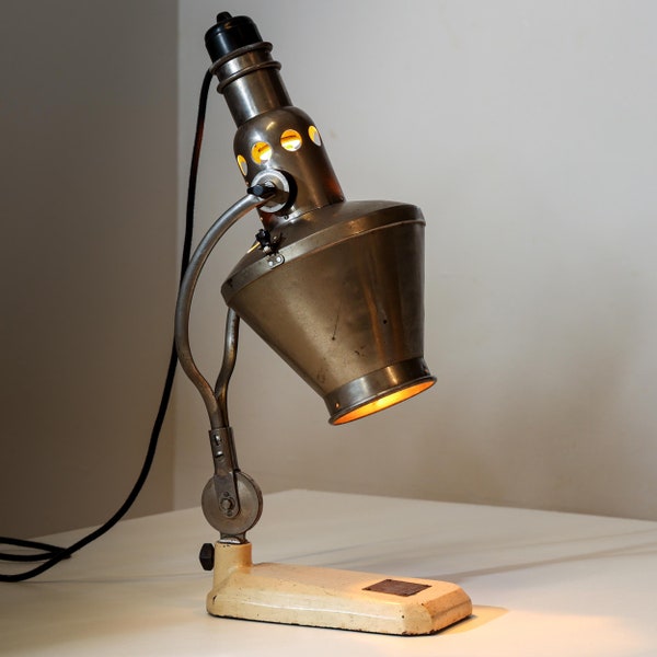 Converted Vintage Medical Table Light, Hanau Sollux