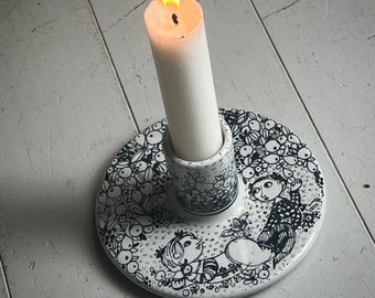 Vintage Bjørn Wiinblad Candleholder – Nymølle Denmark