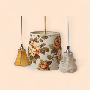 Elegant Vintage Boudoir Lampshades – Upcycled Pendant Lighting for a Timeless Touch