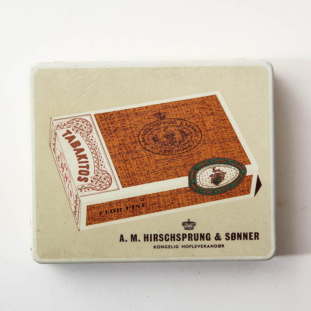 TABAKITOS, Vintage Danish Tobacco Tin From A.M. Hirschsprung & Sønner – NOS  Metal Box