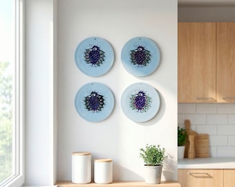 Royal Copenhagen Danish Mid-century Faience Wall Plaque by Beth