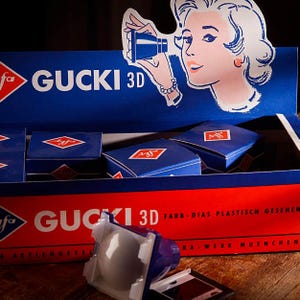 Vintage Agfa Gucki 3D Dia Slide Viewer / Betrachter, New Old Stock.