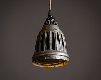 Pendant light made from Darkroom lamp head enlarger, 1950-60s
