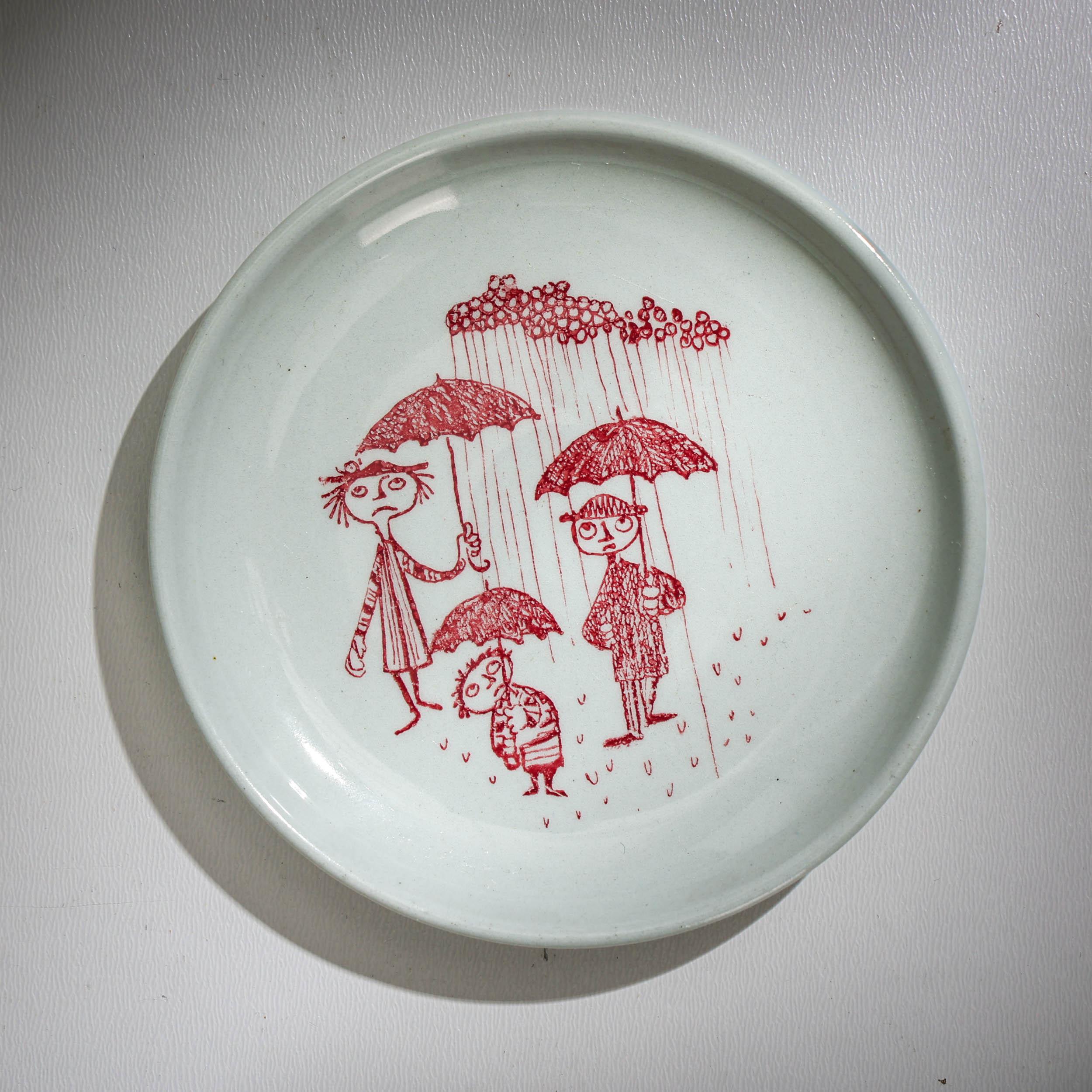 Bjørn Wiinblad “rainy Days” Dish – Nymølle, Model 3000-113 - Etsy