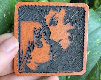Engraved Leather Patch For Hats, Bag, Backpack, Iron Patch, Custom, Spirited Away, Sophie & Howl, Howls Moving Castle, Studio Ghibli, Anime