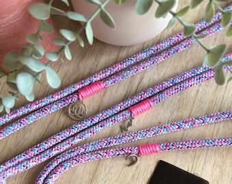 Pink "Unicorn" phone chain | universal iPhone, Samsung | includes adapter patch | 8 mm nautical rope | adjustable up to 130 cm