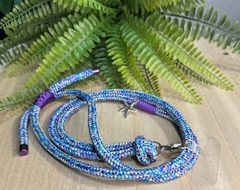 Blue "Mermaid" mobile phone chain | Universal use (iPhone, Samsung, etc.) | Includes adapter patch | 8 mm nautical rope | Adjustable up to 130 cm