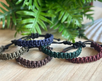 Boho sailing rope bracelet men | Wide macrame bracelet in various colors | Unisex bracelet | Men's bracelet | Surfer bracelet