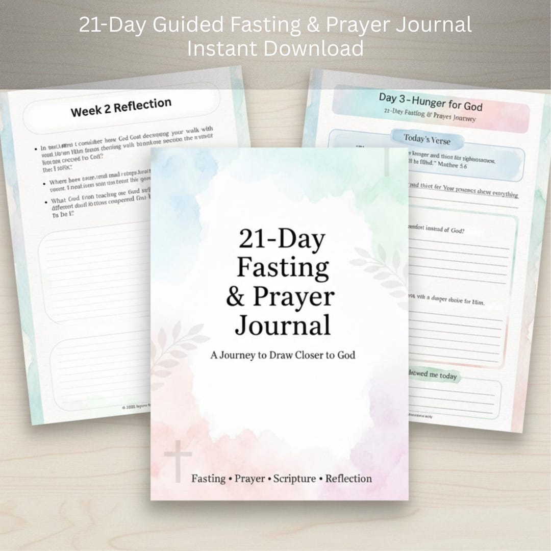21 Days of Fasting & Prayer Journal Printable – Christian Devotional ...