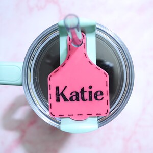 Cow Tag Tumbler Topper Cup Name Tag Personalized Name Plate Cowgirl Gift for Horse Rider Custom Gift Stanley Lid Top Western Lid Name Topper