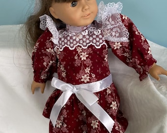 Samantha’s, Burgandy und spitzes Weihnachtskleid.
