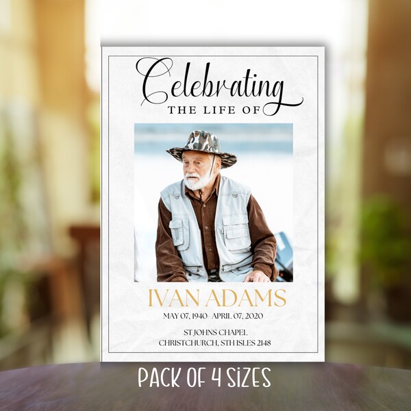 Fishing Funeral Program, Customized Funeral Card, Personalized Sympathy Card, Condolences To Family, Memorial Messages Cards Tribute Program