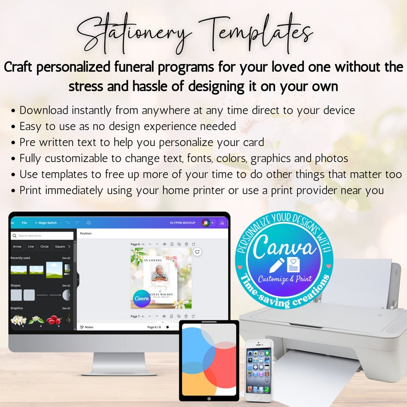 Computer Keyboard Funeral Funeral Photo Collage Sign Template, Customize Memorial Poster ...