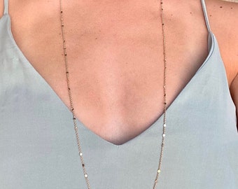 Long necklace, Golden necklace, long necklace, Long chain, Minimalist necklaces, Modern necklaces, Necklaces