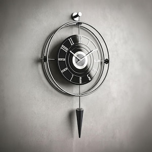 Oversized Black Metal Wall Clock Modern LED Backlit Silent Timepiece   (50x85cm)