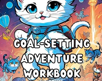 Digital Download | Blue Cat Goal-Setting Adventure Workbook | Truth Tails | Unschooling, Peaceful Parenting, Positivity, Affirmations