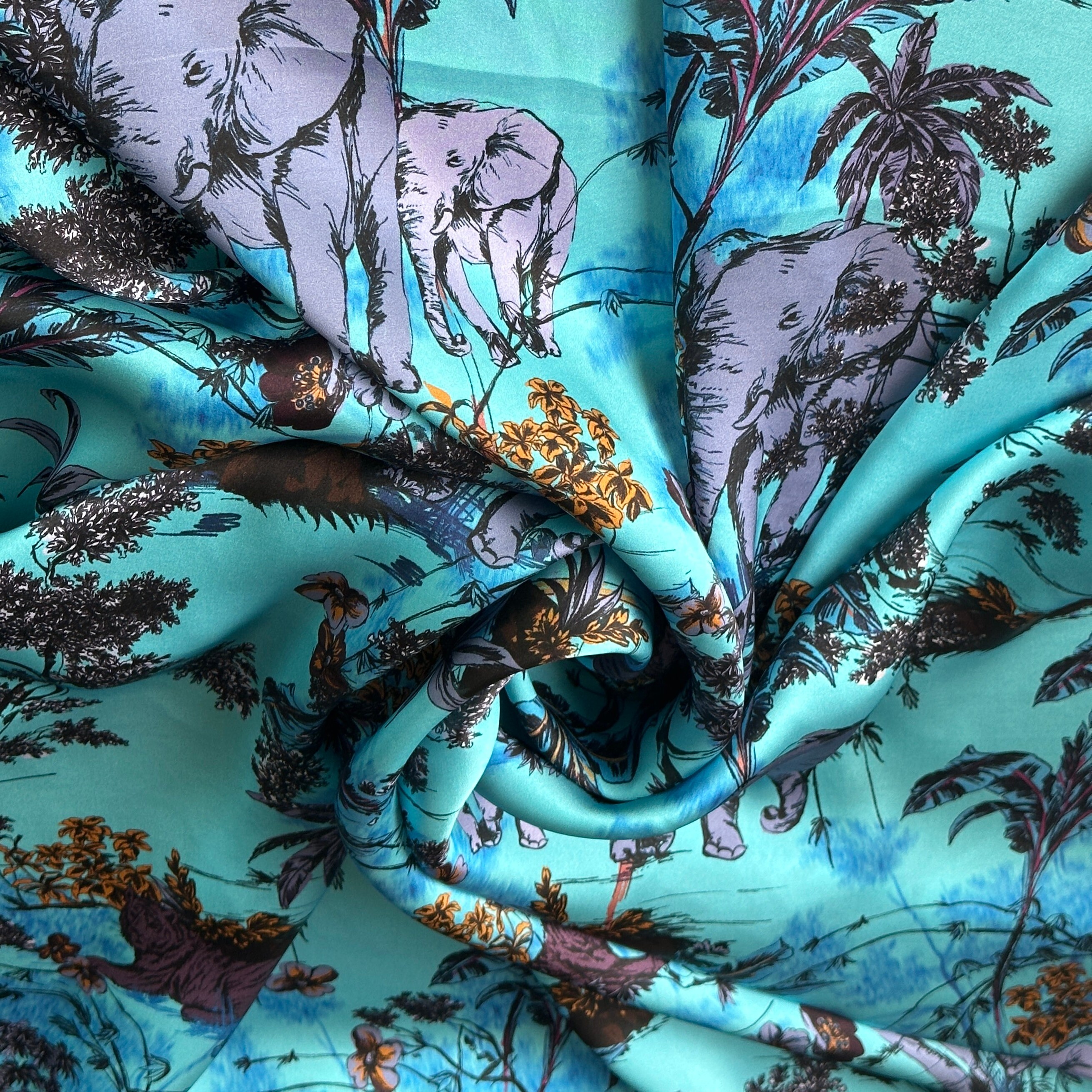 100 Pure Silk Fabric, Famous Italian Designer, Exclusive Fabric Etsy