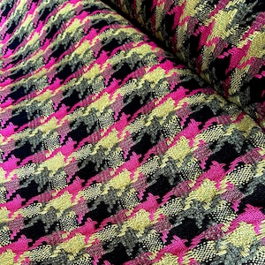 Mezcla de lana tweed italiana con algodón, de buena calidad, con estampado pata de gallo, en tres combinaciones de colores. imagen 2