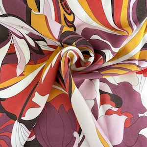 High-quality Italian viscose poplin fabric, current designer print, juicy colors, top quality, designer Pu*cci print!