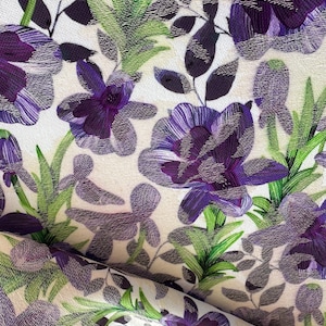 Italian high-quality jacquard cotton blend with poly, floral weave pattern, great color combination, top quality! image 1