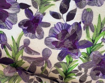 Italian high-quality jacquard cotton blend with poly, floral weave pattern, great color combination, top quality!