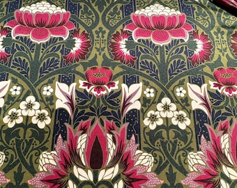 ITALIAN DESIGNER 100% silk fabric Crepe de Chine, floral print, Etro style, high quality