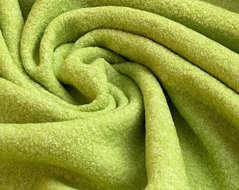 Exclusive, high-quality, fine Italian wool blend buckle, delicate warm green, top quality!
