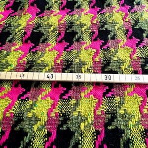 Mezcla de lana tweed italiana con algodón, de buena calidad, con estampado pata de gallo, en tres combinaciones de colores. imagen 3