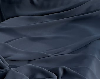 High-quality Italian triacetate fabric in dark blue-petrol color, high quality!