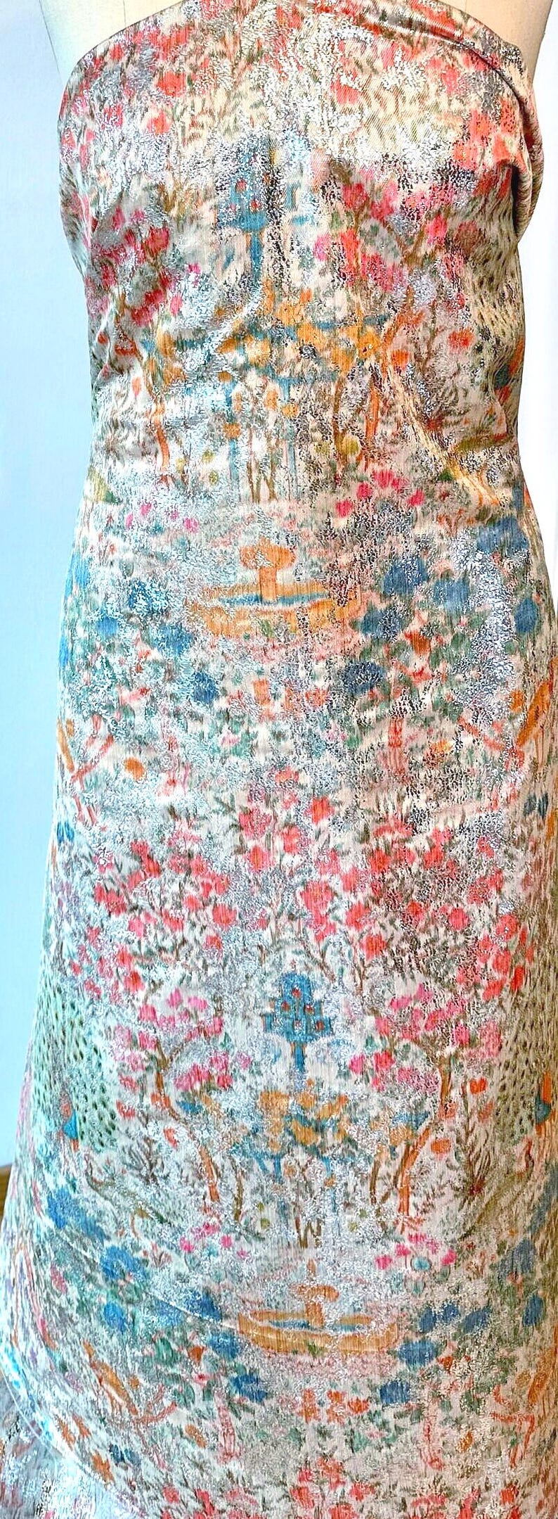 Italian jacquard shine, polyester fabric, designer fabric, lurex fabric, high quality! image 7