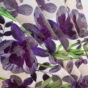 Italian high-quality jacquard cotton blend with poly, floral weave pattern, great color combination, top quality! image 7