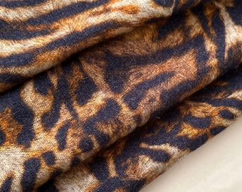 New! high-quality jersey cashmere blend in animal print