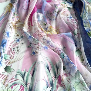 High quality Italian 100% silk fabric Crepe de Chiné, Dolce Vita Style, Top quality, designer fabric, panel fabric,