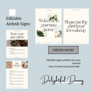 Minimalist 10 Airbnb Signs Canva Templates, Boho, Airbnb, Airbnb Signs, Airbnb Template, Airbnb Decor, Airbnb house Rules, Airbnb Welcome