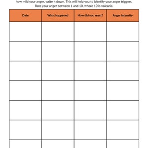 Anger Management Workbook - 30 Page Digital Download - Etsy