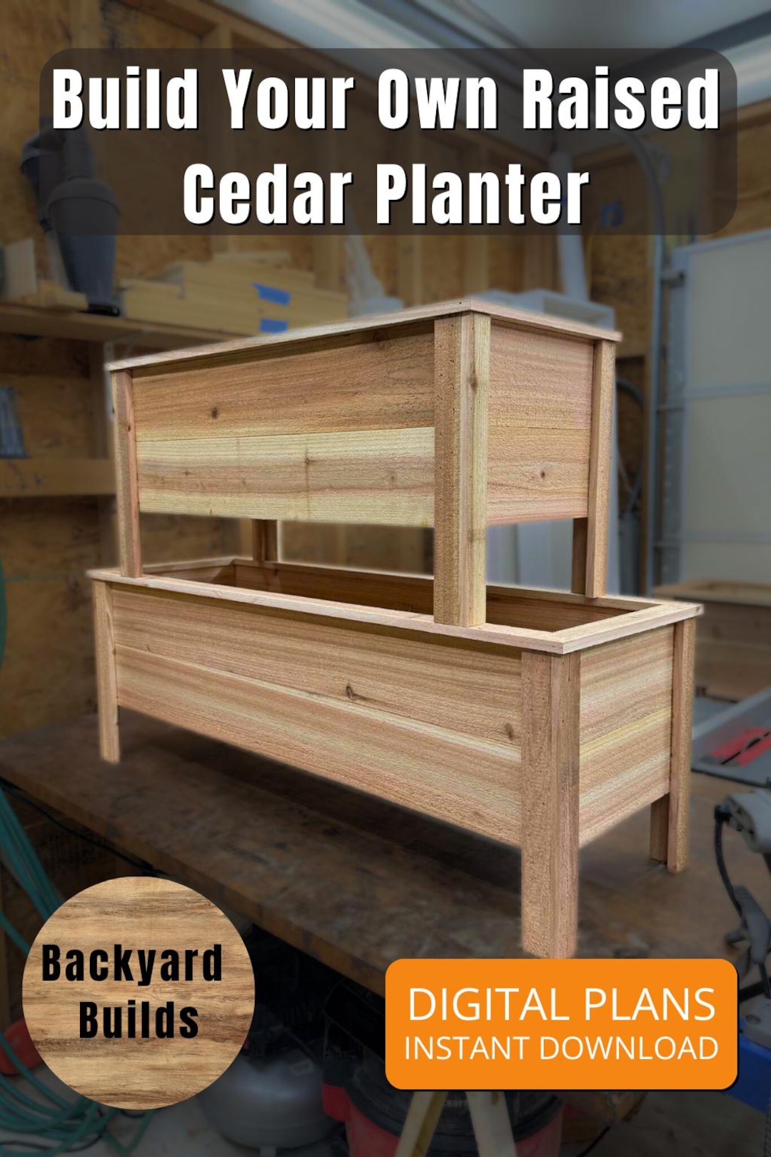 The Homestead | 48" Cedar Raised Garden Bed Plans — DIY Build Your Own ...