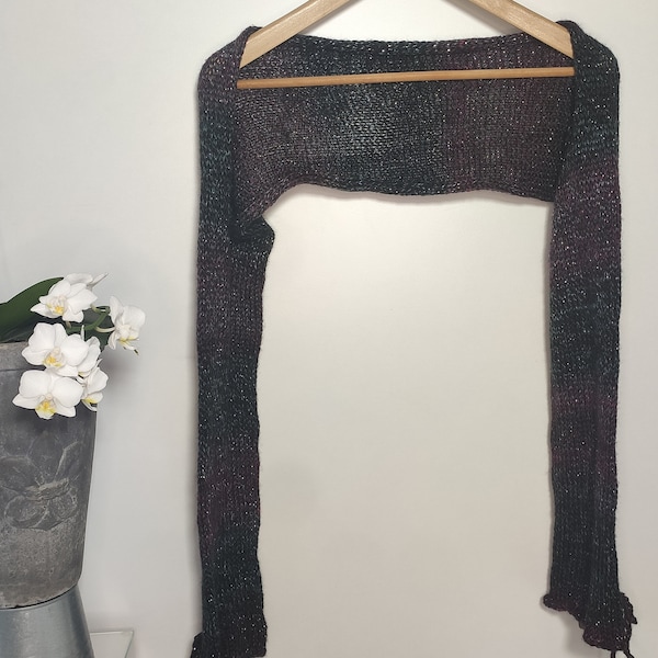 Schulterjacke, Bolero, Shrug, Ärmelschal, Schulterwärmer, gestrickt gehäkelt