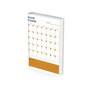 Printable monthly planner / corporate identity / download / productivity planner