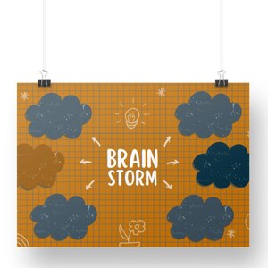 Mind Map Orange, spielerisch und illustrativ