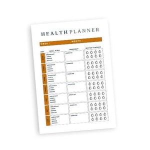 Druckbarer Gesundheitsplaner