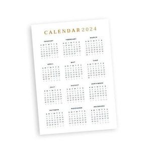 Druckbarer Kalender 2024