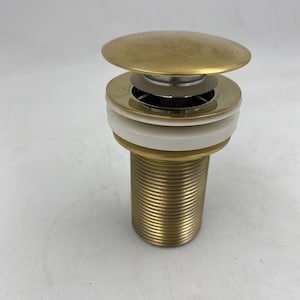 Brass Pop Up Sink Drain Bathroom Vessel Stopper Gold Finish